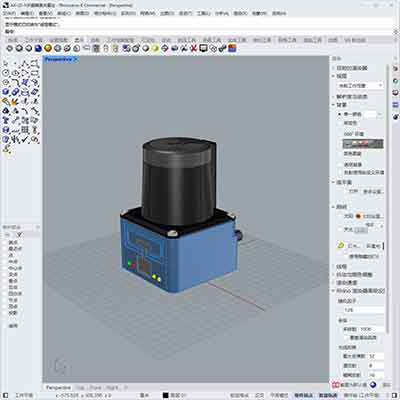 AX-LD-10P激光扫描雷达3D模型