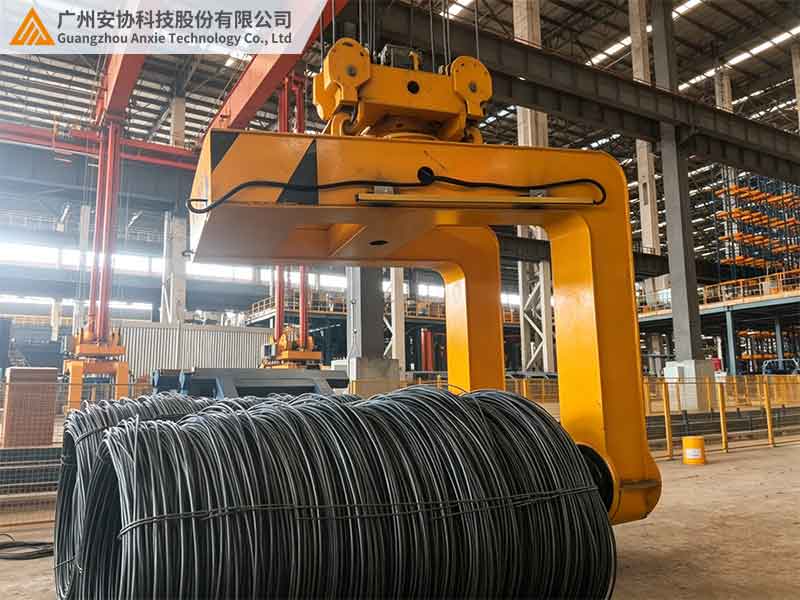 单边光栅防护冷镦钢盘条吊具作业安全