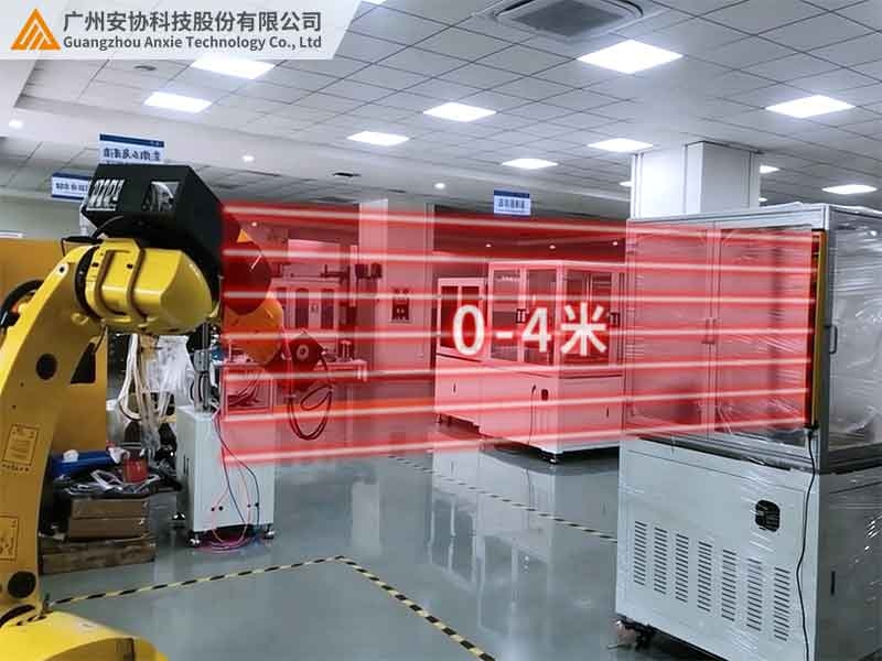 机械臂作业防护应用漫反射安全光栅设备.jpg