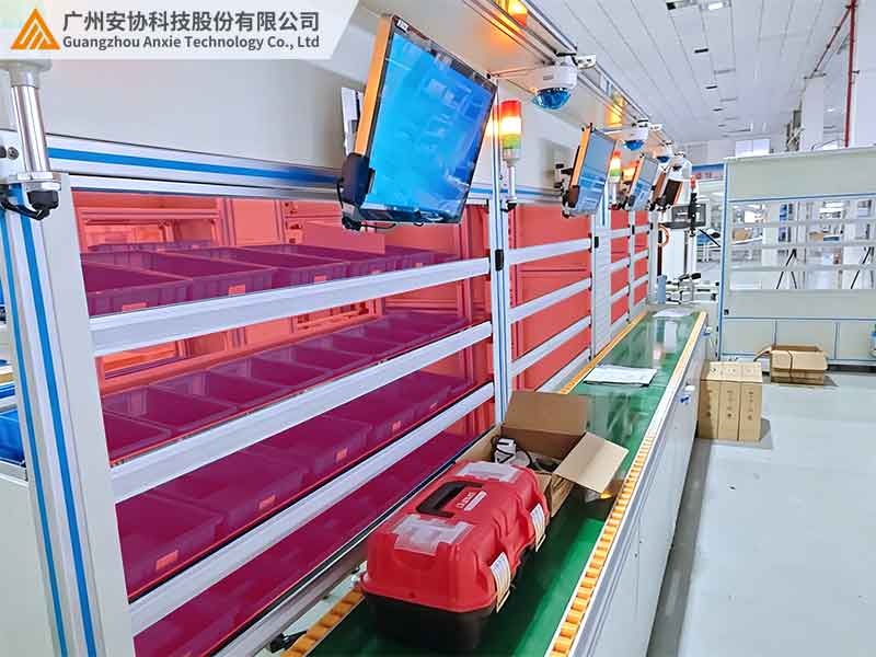 多层物料架搭配超薄光幕优化空间布局