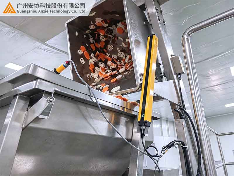 单边光栅怎么保护炒菜机旋转搅拌作业区域
